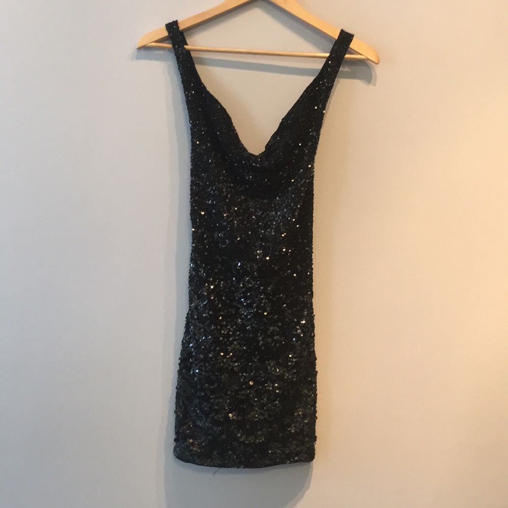 All saint sequined Dress with cross cross back